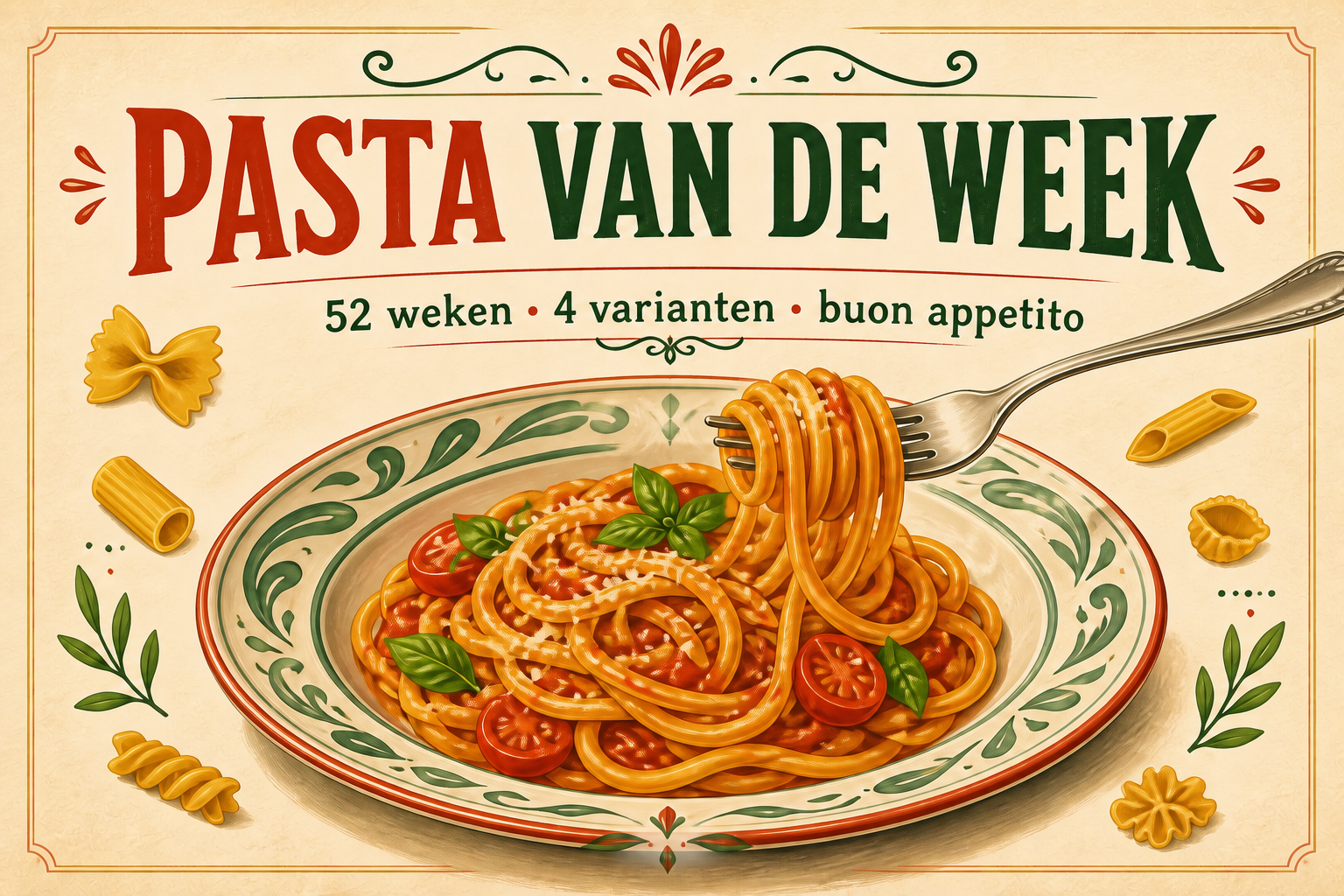 Italiaans merkbeeld bij het recept Pappardelle met bospaddenstoelen en runderragù.